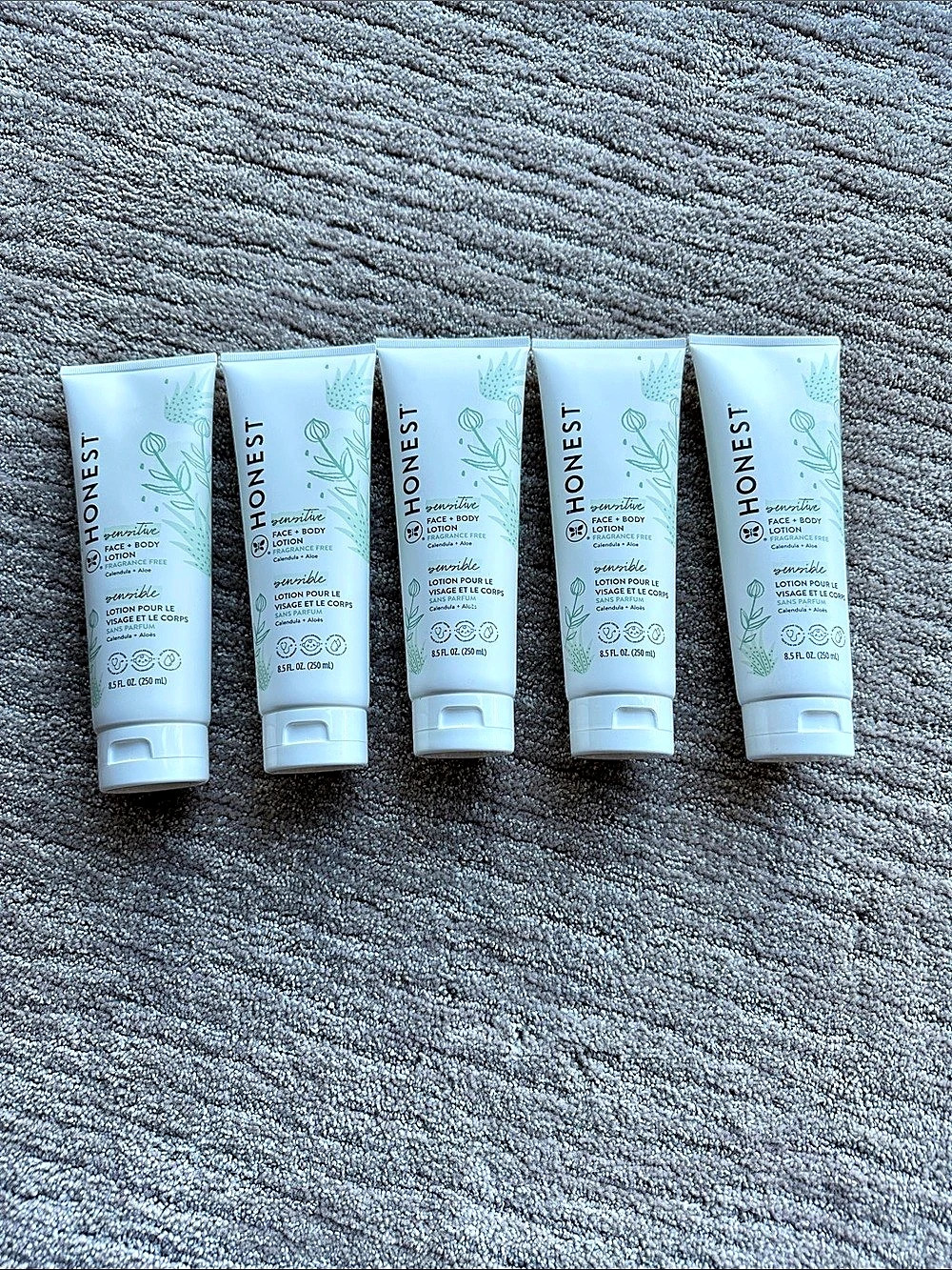 The Honest Company Sensitive Face + Body Lotion Fragrance-Free 5-Pack
